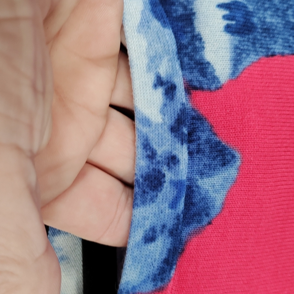 *D117 Talbots pink and blue floral print sweater PS CLEARANCE - Picture 4 of 12